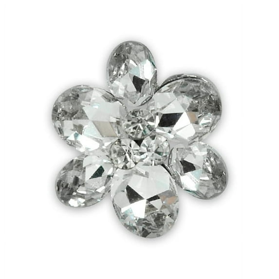 1" Rhinestone Flower Bud Button