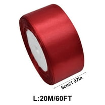 1 Ribbon 2 Inch Wide Satin Ribbon For Wedding Handmade Bows Craft Fabric Ribbon For Wrapping Bouquets Wedding Decoration（66Ft ）