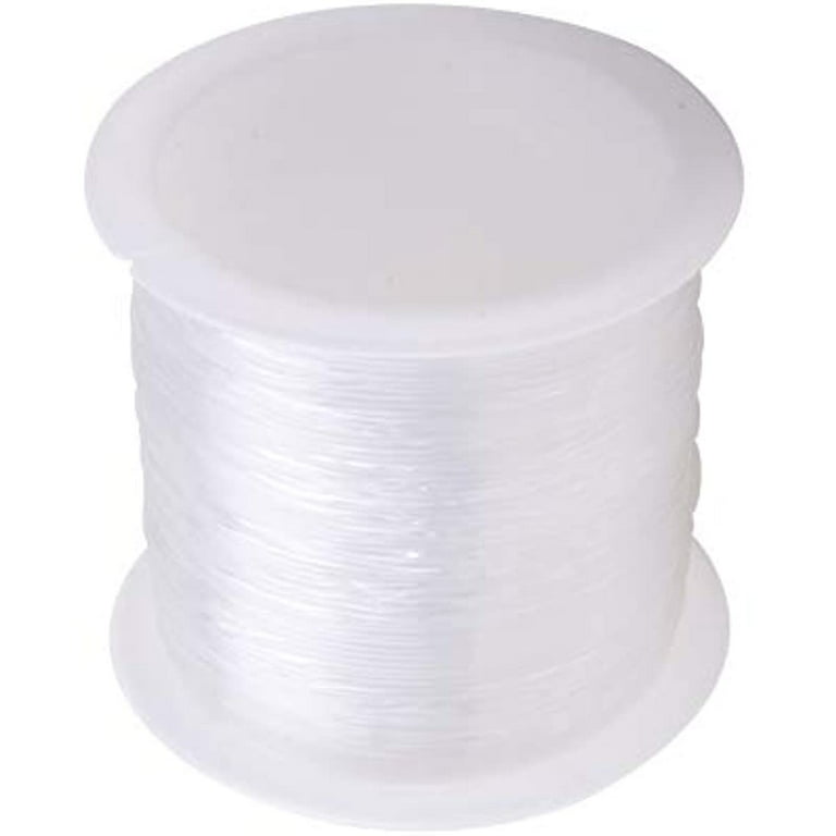 1 Roll 0.6mm White Tone Beading Nylon Wire Fishing Line Wire about 0.6mm in  diameter about 21.87 yards 20m 