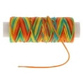 thumbnail image 1 of 1 Roll 0.8mm 25 Meters Flat Waxed Thread for Leather Sewing Leather Crafts Hand Stitching and Jewelry Crafts - Rainbow, 1 of 9