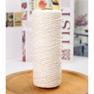 Crafteza Macrame Cord 6mm X 200 yd (About 600 ft) | Made in India | Single  Strand Soft Macrame Rope |Made from 100% Natural Virgin Cotton | for