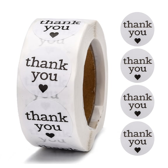 1 Roll 1 Inch Thank You Stickers Adhesive Roll Sticker Labels