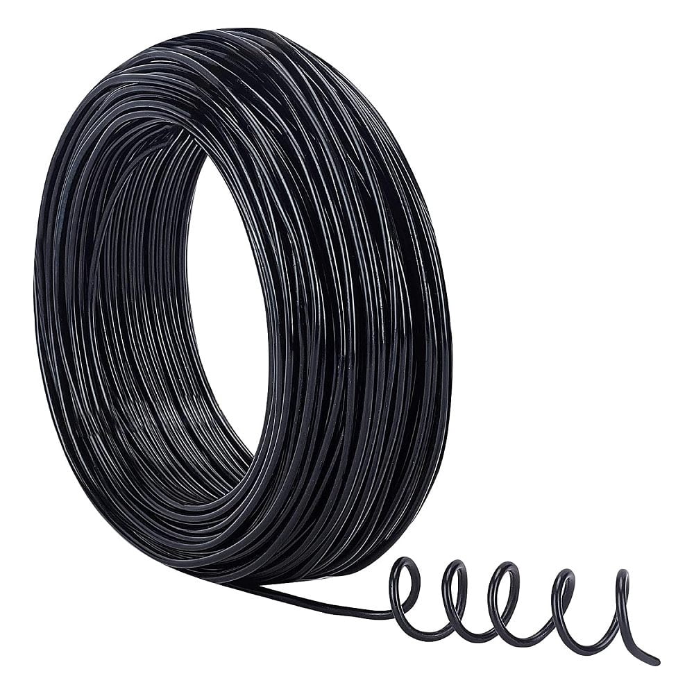 1 Roll 10 Gauge Aluminum Wire 35m Black Craft Wire for Jewelry Crafts Modeling Frameworks and Carving 2.5mm in Diameter
