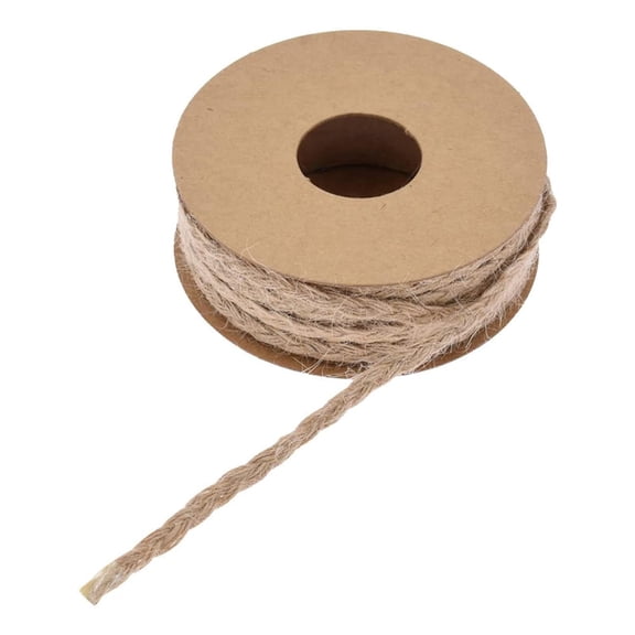 1 Roll 10 Yards Burlap Gifts Box Packing String Jute Rope Twine Christmas Craft Making Cord Non Stretch Jewelry Packing Gift Wrap Rope Gift Box Hand Held Burlap Rope, Brown