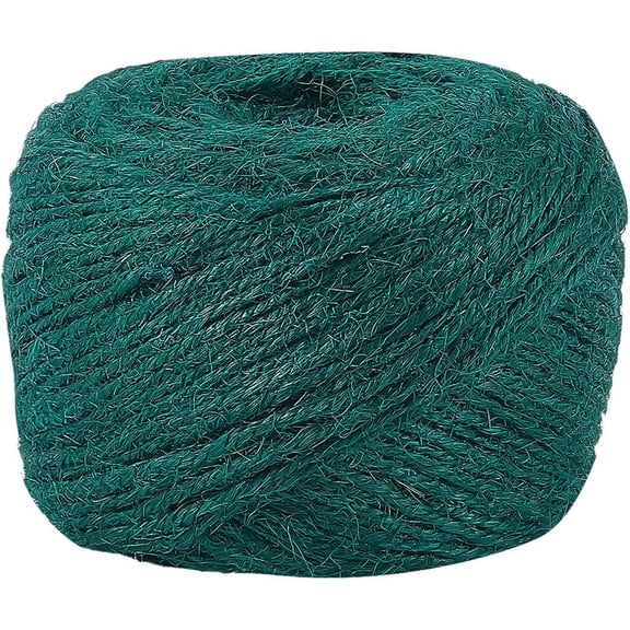 1 Roll 100M/109.36 Yards Dark Green Jute Twine Durable Weaving Cord Multi Purpose Jute Rope Decorative Craft String