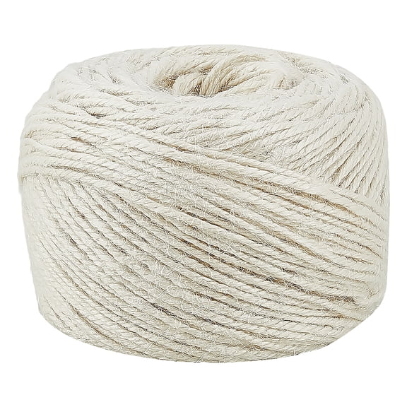 1 Roll 100M/109.36 Yards White Jute Twine Photo Hanging String Durable Weaving Cord Multi Purpose Decorative Craft Rope DIY