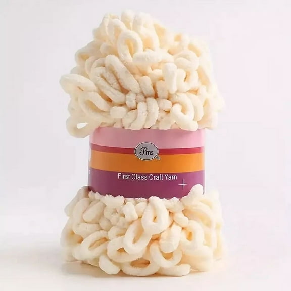 1 Roll 100g Finger Blanket Yarns Puffy Loop Yarn Soft Crochet Yarns Fluffy Finger Knitting Yarns Chunky Hand Woven Fluffy Yarns for DIY Knitting Crafts
