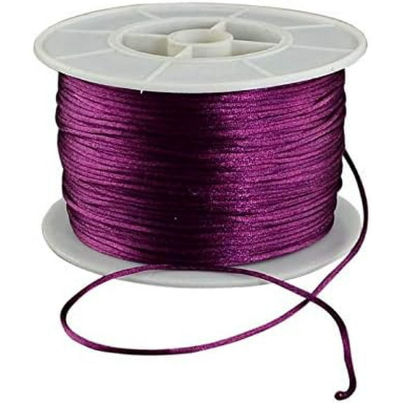 1 Roll 100yards 1mm Round Nylon Thread Bead Thread Round Nylon Thread Rattail Satin Cord Stringing Materials for DIY Bracelets Necklace Beading Jewelry Making and Crafts