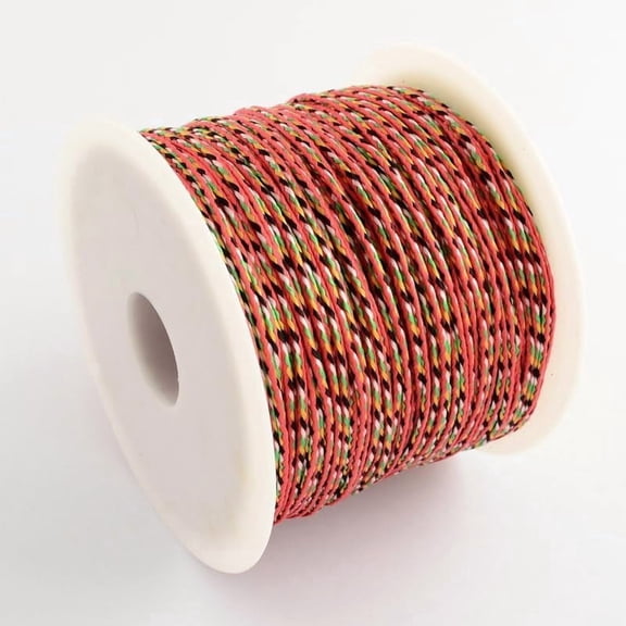 1 Roll 109.36 Yards(100m) 1.5mm Nylon Cord Bead Thread Stringing Materials for DIY Bracelets Necklace Beading Jewelry Making and Crafts colorful