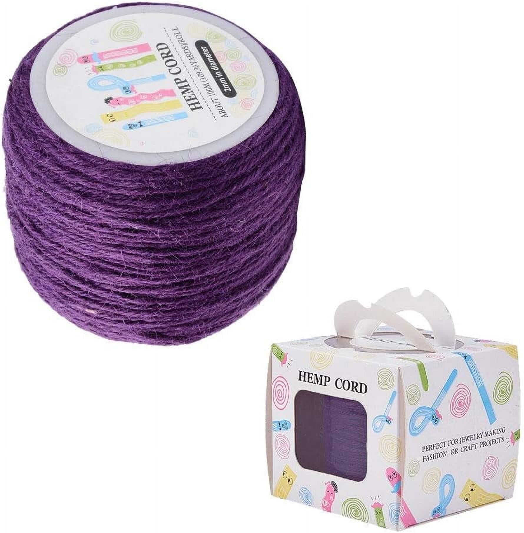 1 Roll 109 Yards Colored Jute Twine Arts and Crafts Hemp Cord 2mm ...