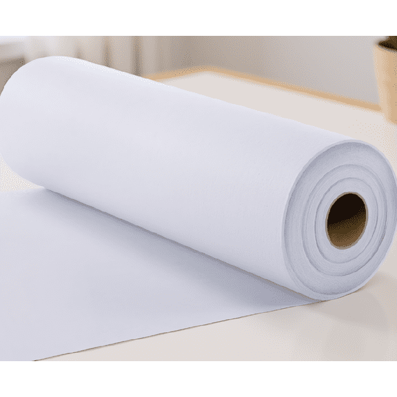 1 Roll 11.8 Inch x 30.6 Yard Heavy Weight Iron- Fusible Interfacing, Non-Woven Single-Sided White for and Crafts