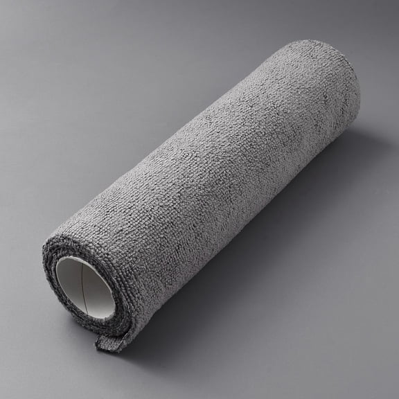 1 Roll 12Pcs Microfiber Cleaning Cloths 250x250x0.5mm Gray Square Cleaning Rags Wash Cloths for House Furniture Bathroom Kitchen Window Glass Cars