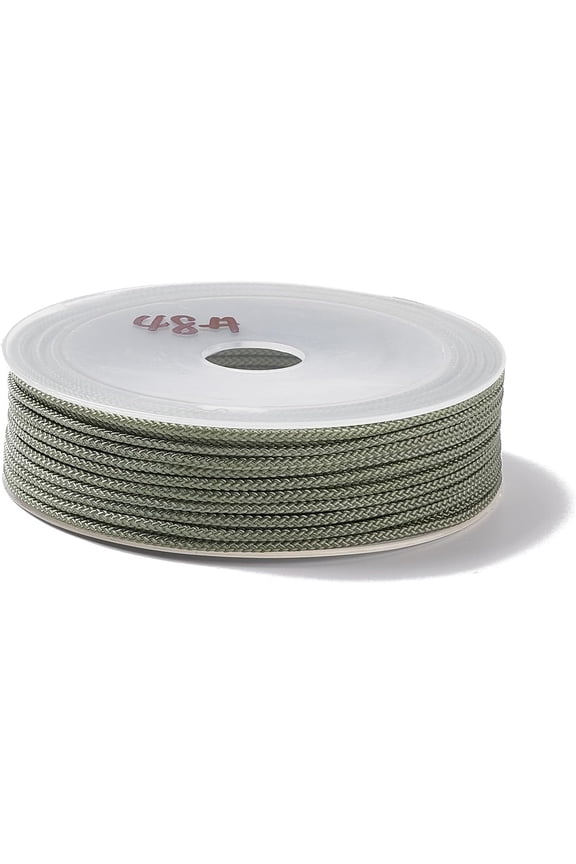 1 Roll 13.12 Yards(12m) 1.5mm Nylon Threads Bead Thread Knotting Cord Stringing Materials for DIY Bracelets Necklace Beading Jewelry Making and Crafts Dark Sea Green