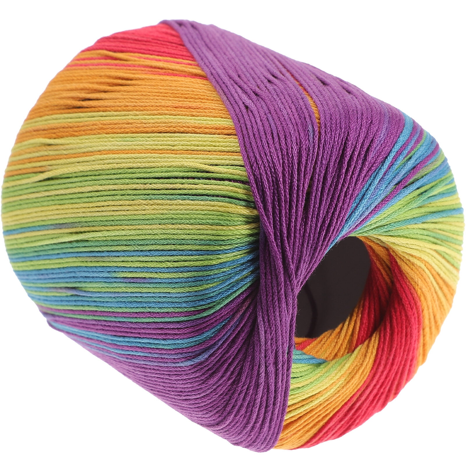 50g/Ball Worsted Section-dyeing Rainbow Yarn 100% Wool Yarn for