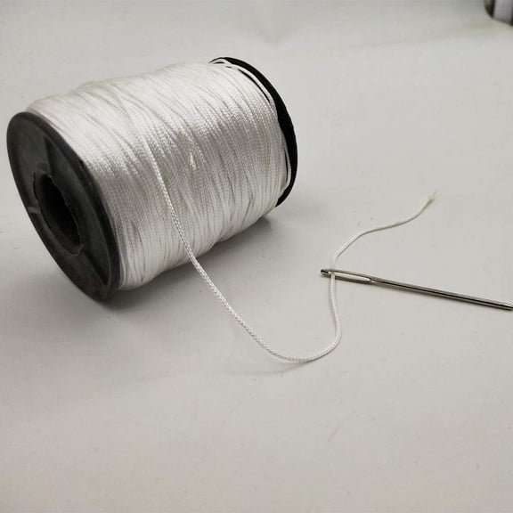 1 Roll of 150 Yards Lift Shade Cord - 1.0 mm White Braided Polyester Shade Blinds Pull String Rope for Blinds Windows, Roman Shade Repair, Gardening Plant & Crafts and DIY Projects