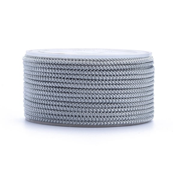 1 Roll 16.4 Yards(15m) 2mm Polyester Cord Bead Thread Polyester Cord Stringing Materials for Bracelets Necklace Beading Jewelry Making