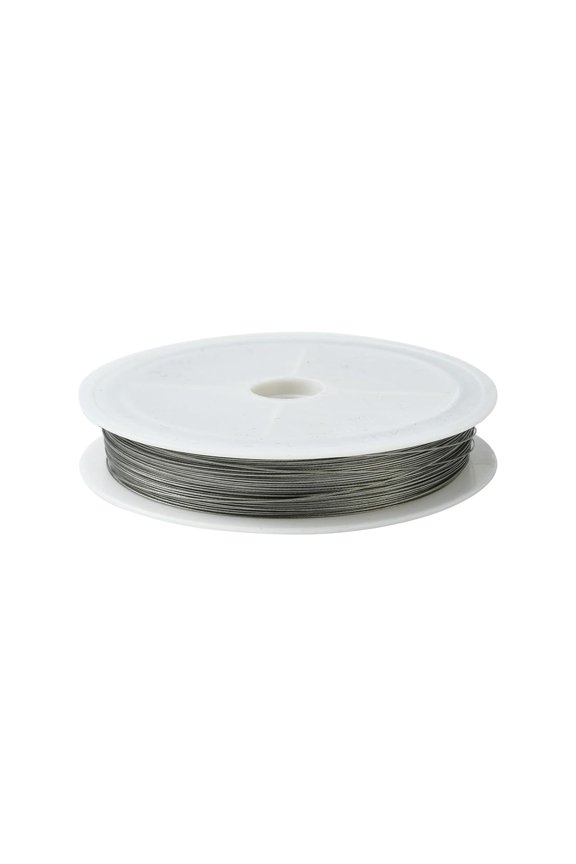 1 Roll 164.04 Feet(50m) 0.35 Tiger Tail Wire Nylon-Coated Stainless Steel Stringing Materials for DIY Bracelets Necklace Beading Jewelry Making and Crafts Light Grey Light Grey