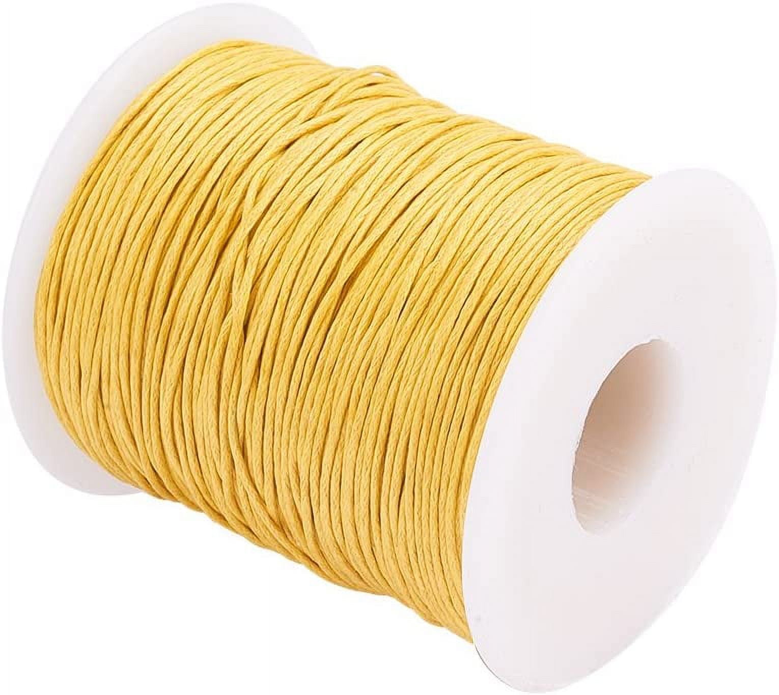 1 Roll 1mm 100 Yards Waxed Cotton Cord Thread Beading String for Jewelry  Making Crafting Beading Macrame Golden 