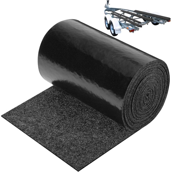 1 Roll 20 Ft Boat Trailer Bunk Carpet Padding Marine Jet Ski Ramp Garage Dock Black