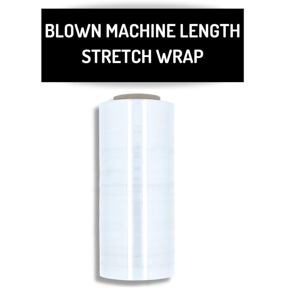 1 Roll 20" x 4000' 3" Core Clear Blown Machine Length Stretch Wrap Bundling Shrink Film for