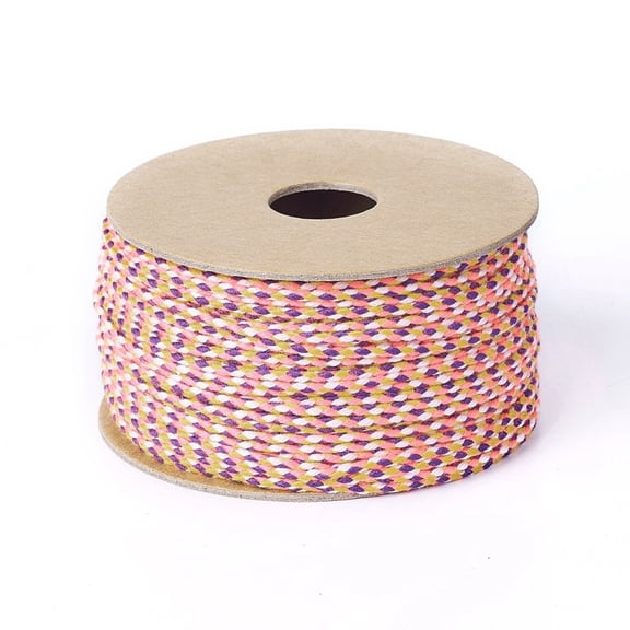 1 Roll 21.87 Yards(20m) 2mm Macrame Cotton Cord Bead Thread Macrame Cotton Cord Rope Stringing Materials for DIY Bracelets