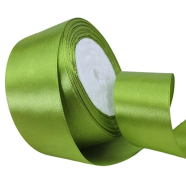 WedDecor 20 Meter Moss Green Organza Ribbon - 10mm Wide Woven Edge Sheer Ribbon For Gifts, Crafts & Decor
