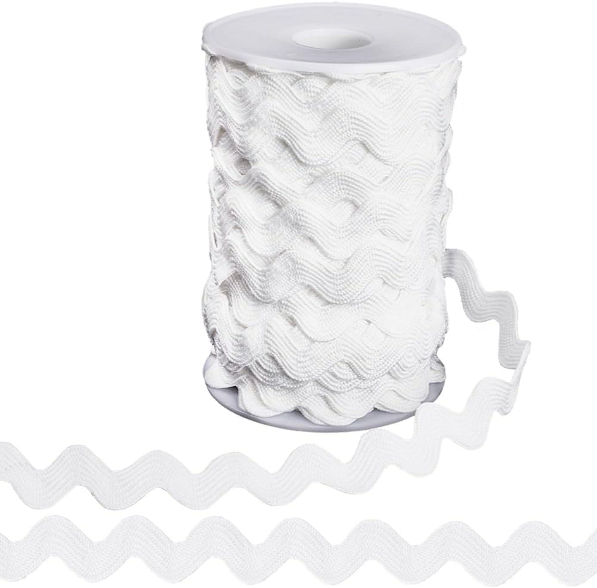 Nastro Rick Rack Cotone GORGECRAFT 16.5 Yards | Passamaneria Ondulata Zig Zag Bianco Floreale 11mm Per Cucito Fai Da Te