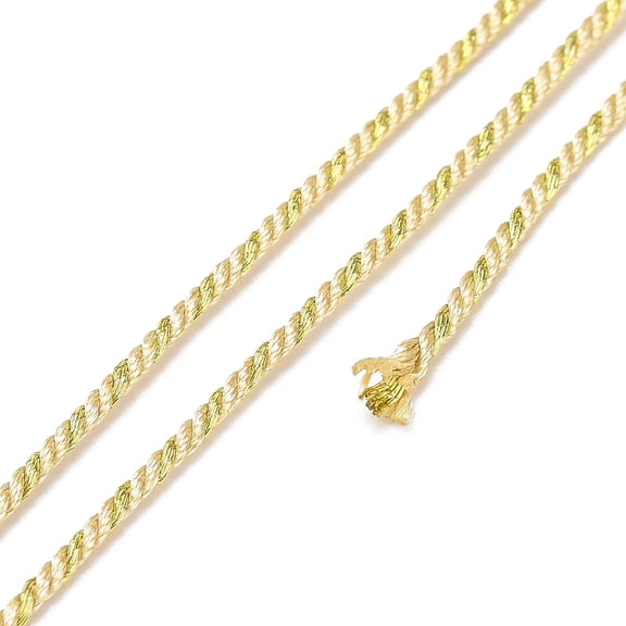 1 Roll 27.34 Yards(25m) 1.2mm Polycotton Filigree Cord Bead Thread Rope with Plastic Reel Stringing Materials for DIY Bracelets
