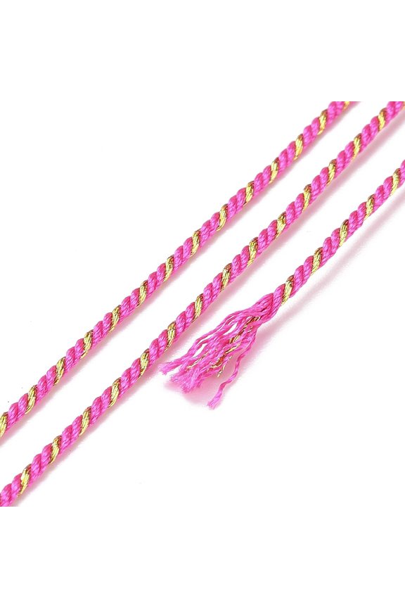 1 Roll 27.34 Yards(25m) 1.2mm Polycotton Filigree Cord Bead Thread Rope with Reel Stringing Materials for DIY Bracelets Necklace Jewelry Making