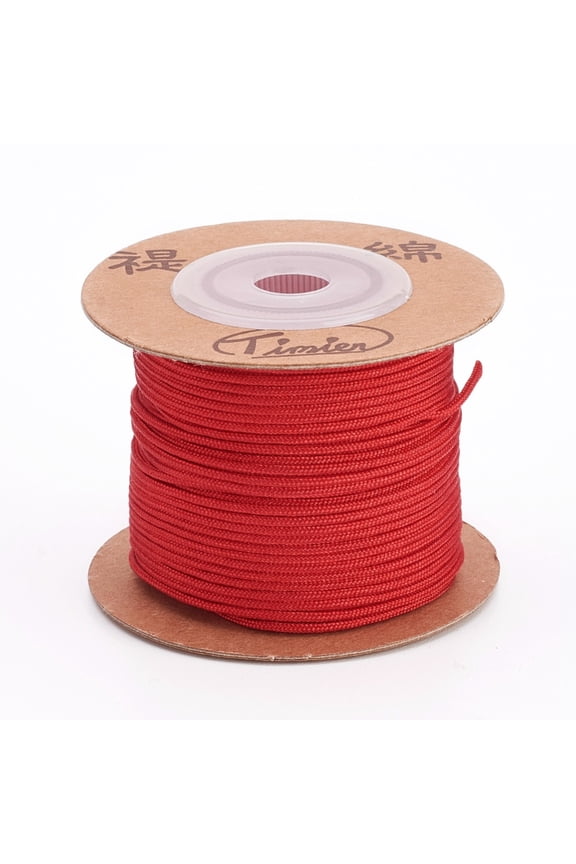 1 Roll 27.34 Yards(25m) 1.5mm Nylon Cords Bead Thread Nylon Cords String Threads Cords Round Stringing Materials for DIY Bracelets Necklace