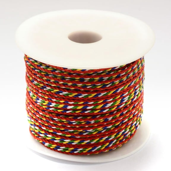 1 Roll 27.34 Yards(25m) 3mm Nylon Thread Bead Thread Nylon Thread Stringing Materials for DIY Bracelets Necklace Beading Jewelry Making and Crafts colorful DIY