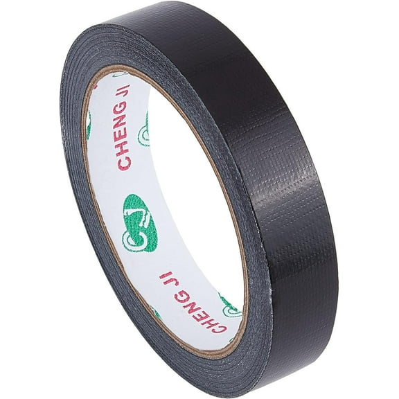 1 Roll 3/4 Inch x 65.6ft Bookbinding Repair Tape Black Fabric Tape Adhesive Duct Tape Safe Cloth Library Book Seam Sealing Craft Tape for Bookbinders Hinging Sofa Cord Cable Webbing Repair