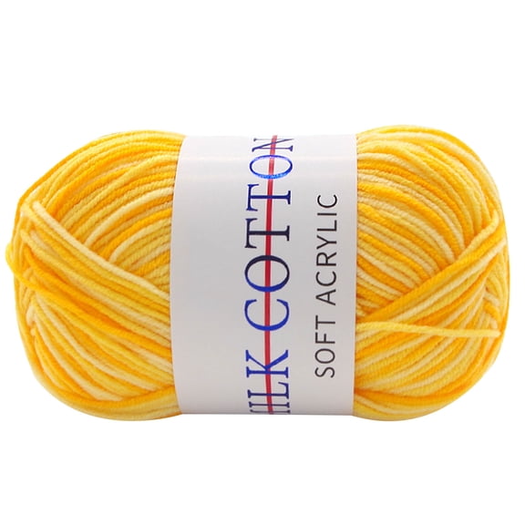 1 Roll 3 Strands Knitted Yarn DIY Breathable Hand Crocheting Variegated Yarn Thread Needlework Tool