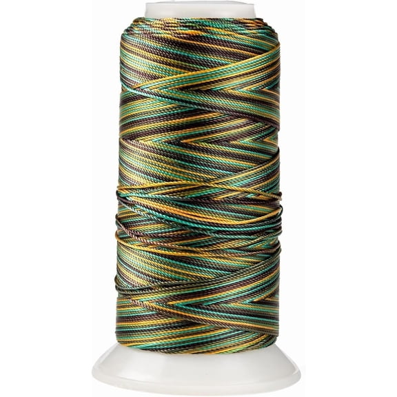 1 Roll 300m 0.8mm 12-Ply Sewing Thread Segment Dyed Round Polyester Sewing Thread All Purpose Sewing Thread Home Sewing Supplies for Sewing Machine and Hand Sewing Dark Olive Green for DIY