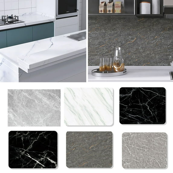 1 Roll 300x40CM Oil-proof Wall Sticker Self-adhesive Waterproof Heat Resistant Bathroom Kitchen Wall Countertop Tile Cabinet Decoration Decal