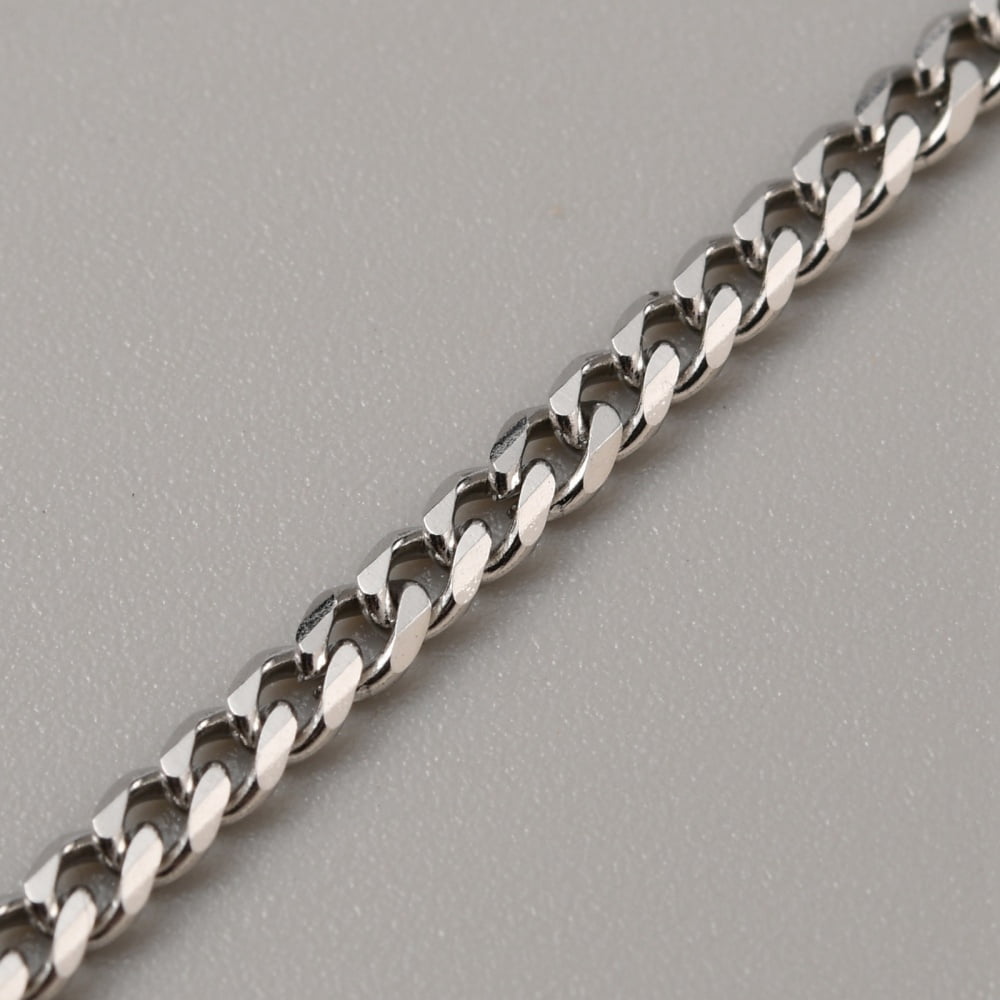 1 Roll 304 Stainless Steel Cuban Link Chains Unwelded with Spool Stainless Steel Color 3.5x3x1mm 82.02 Feet(25m)/Roll