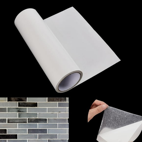 1 Roll 393x11.8 Inch Adhesive Tile Setting Mat Double Sided Tape Sheet Peel Tape and Stick White Removable Mounting Tape Multipurpose for Wall Home Office Arts Crafts DIY Projects