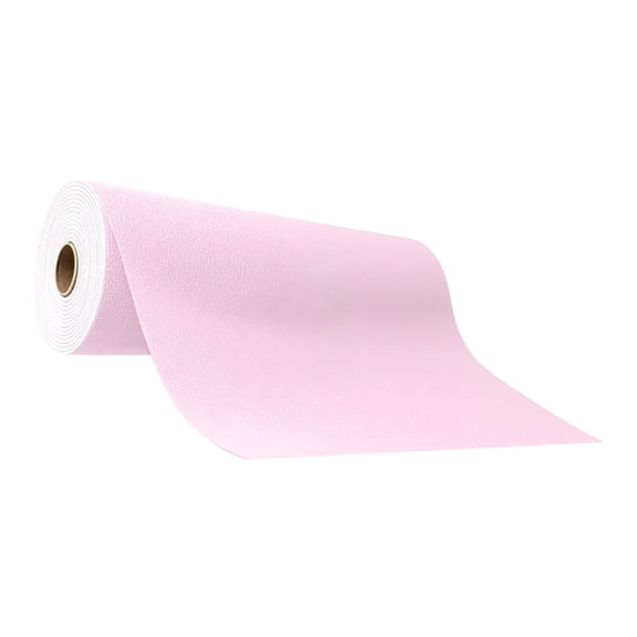 1 Roll 3D Foam Wallpaper Roll, Linen Textured Peel and Stick Wall Covering (19.69" x 16.4', Covers 27 Sq.Ft), 0.12" Thick Self-Adhesive Anti-Collision Soft Wall Padding for Kids Nursery Bedroom, Pink