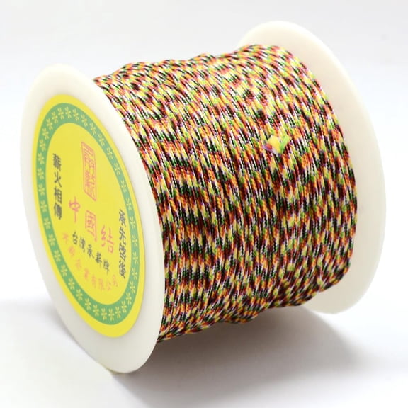 1 Roll 45m 2mm Multicolor Nylon Beading Cord for DIY Bracelets Necklace Jewelry Making and Crafts