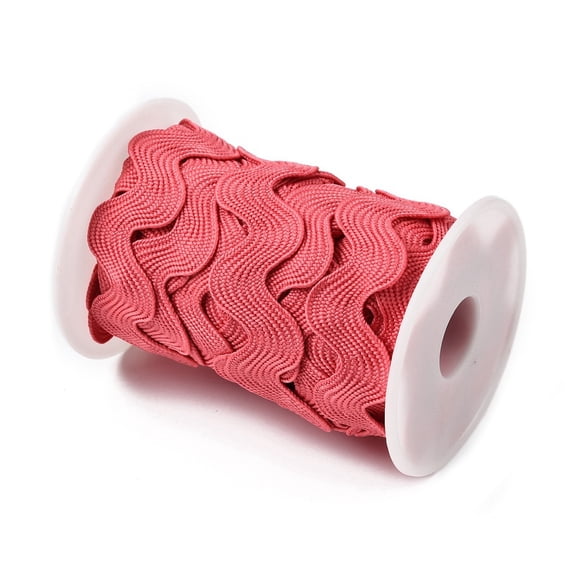 1 Roll 5/8 inch(15mm) RIC Rac Trim Ribbon 10 Yards Rick Rack Wave Sewing Bending Fringe Trim Woven Fabric for Sewing Flower Making Wedding Dress