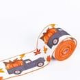 thumbnail image 1 of 1 Roll 5 Yards Fall Ribbons, 2.5" Orange Black Buffalo Plaid Wired Edge Burlap Ribbon Pumpkin Ribbon Thanksgiving Farmhouse Wrapping Ribbon for Autumn Party Decor Gift DIY Crafts Wreaths Bow, 1 of 1