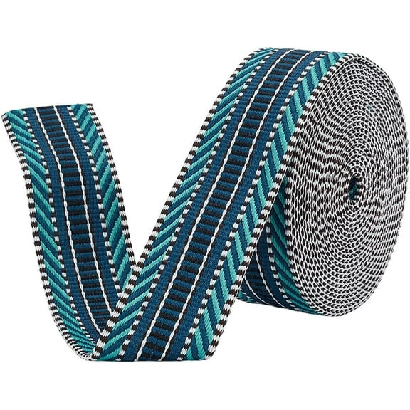 1 Roll 5 Yards Jacquard Webbing 1.5 Inch Wide Webbing Strap Polyester Sewing Webbing Woven Ribbon for Clothing Accessories Strap