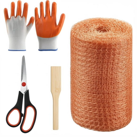 1 Roll 5 in x 50 ft Copper Roll for Weep Holes, Vents and Gaps - Rodent and Pest Blocking Wire Screen