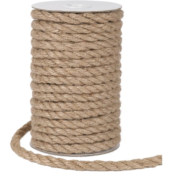 1 Roll 50 Feet 8mm Jute Rope Heavy Duty Thick Twine String Crafts Home Decor