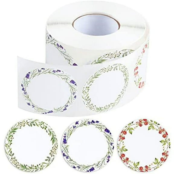 1 Roll 500Pcs Canning Labels for Jars and Lids, 2" Round Labels for Jars, Food Containers, Bottle, Candle, Spice Jar (White)