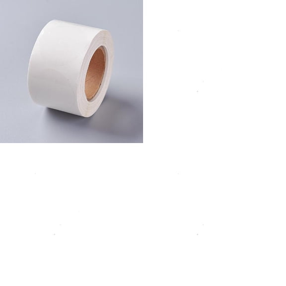 1 Roll 500Pcs Kraft Paper Gift Price Tag Transparent Sealing Stickers Self-Adhesive Retail Package Labels Decals Envelope Sealer