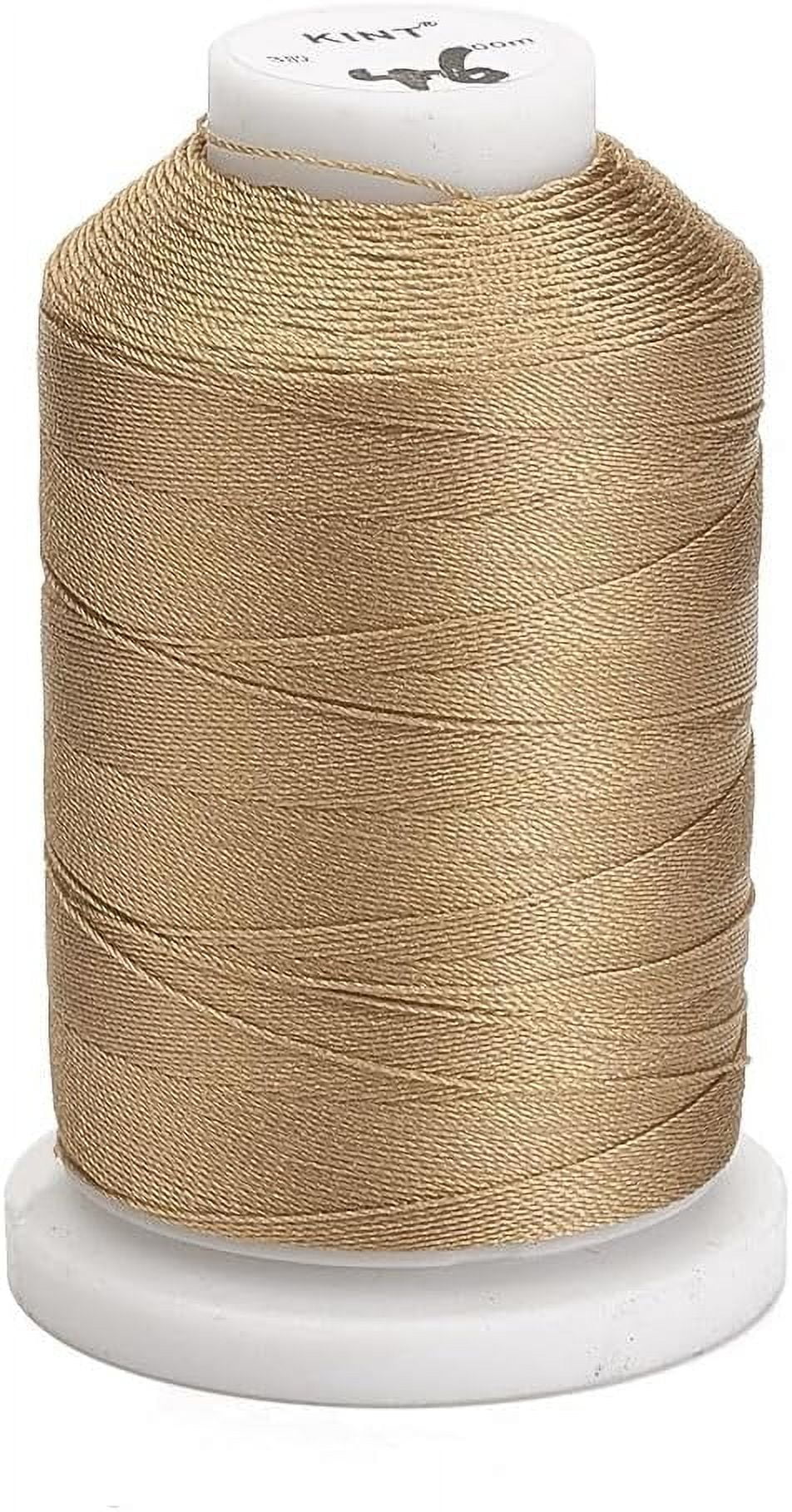 1 Roll 500m 0.3mm Nylon Thread Sewing Thread 3-Ply Hand Quilting Thread All Purpose Sewing Thread Home Sewing Supplies for Sewing Machine and Hand Sewing for DIY Tan