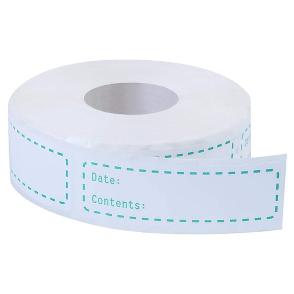 1 Roll/500pcs English Record Date Stickers Practical Classified Identification Note Index Pastes Kitchen Food Date Label for Home (Green)