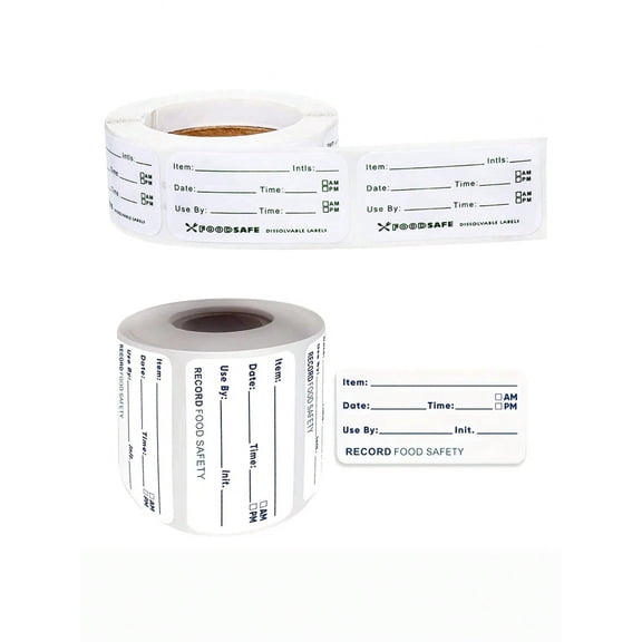 1 Roll 500pcs Food Refrigeration Storage Date Marking Label Handwritten Blank Sticker Kitchen Bottle Label Freezer Tag Easy Remove For Kitchen Restaurant
