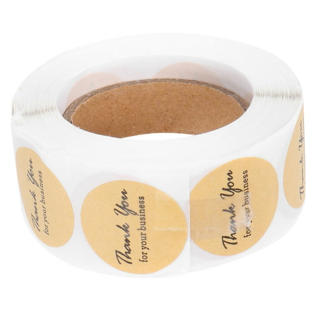 1 Roll 500pcs Round Label Kraft Paper Sealing Stickers Roll Decals ...